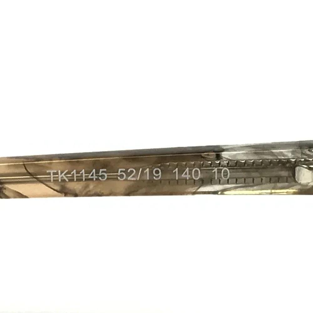 Takumi Eyeglasses Frames TK1145 10 Brown Yellow Marble Horn Geometric 52-19-140